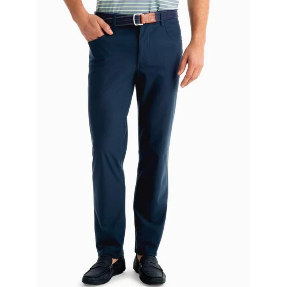 Johnnie O‎ Cross Country Performance Pants Men 40x28 High Tide Navy Blue Active